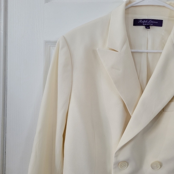 Ralph Lauren Cream Double Breasted Jacket - Picture 9 of 10